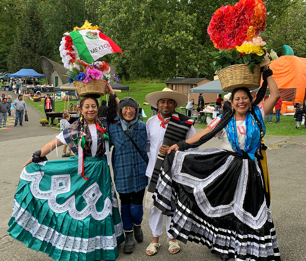 Members of the Grupo Folklorico Latin Dance Troupe, of Poughkeepsie, performed tradition Mexican dances at the Festival